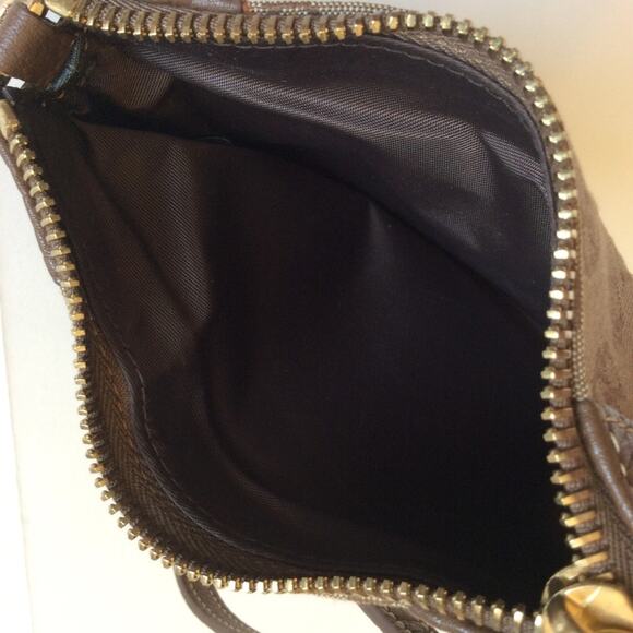 Dooney & Bourke Logo Wristlet Brown Tan NWOT
